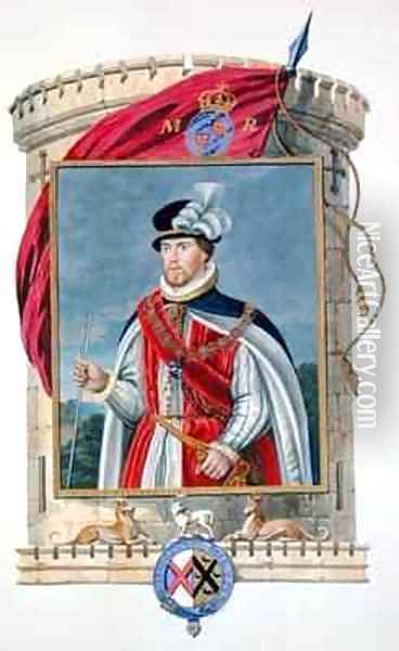 Portrait of John Dudley Duke of Northumberland from Memoirs of the Court of Queen Elizabeth Oil Painting - Sarah Countess of Essex