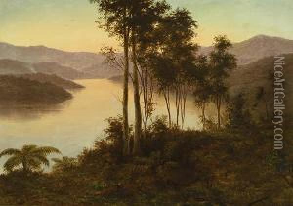 New Zealand Landscape Oil Painting - Edward William Payton