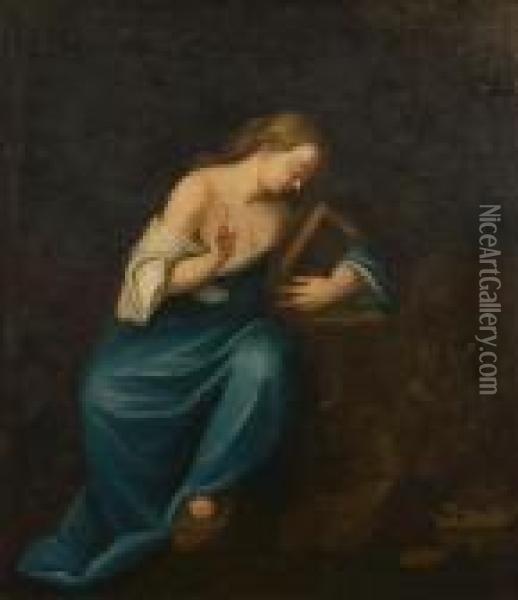 The Penitent Magdalene Oil Painting - Correggio, (Antonio Allegri)