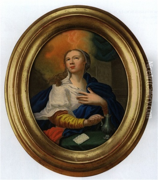 Hi. Verena Oil Painting - Johann Crescenz Meyer