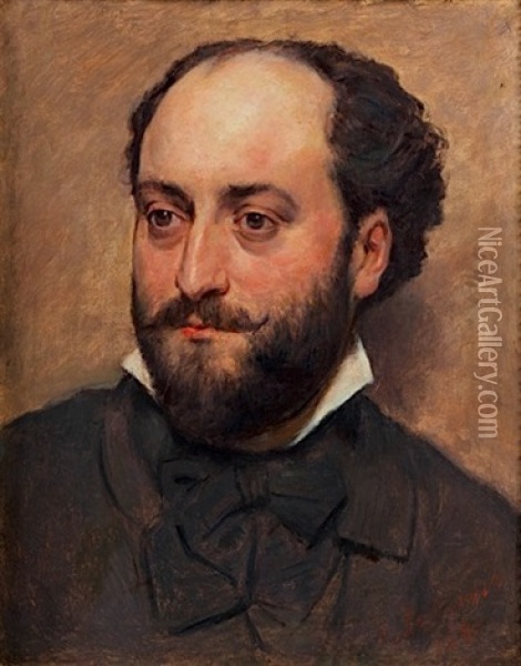 Portrait Presume De Duranty Oil Painting - Marcellin Gilbert Desboutin