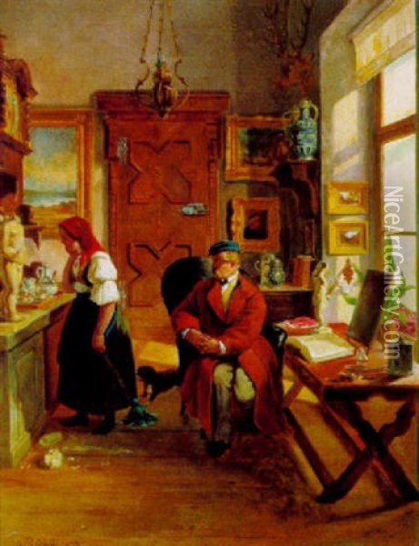 Das Missgeschick Oil Painting - Johann Nepomuk Passini