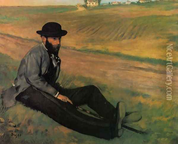Eugene Manet (Brother to Edouard Manet Oil Painting - Edgar Degas