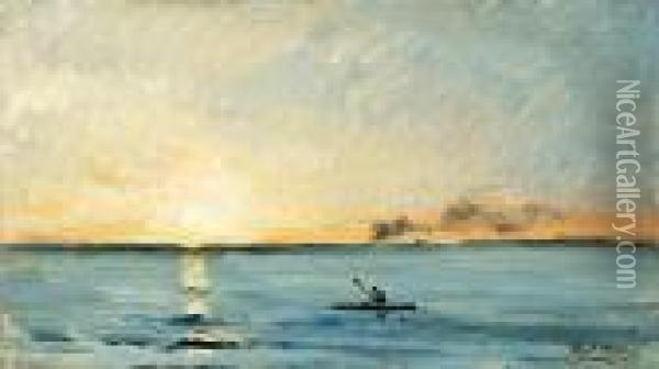 Marine Oil Painting - Karl Pierre Daubigny