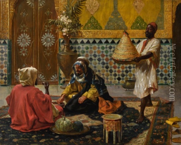 An Afternoon Repast Oil Painting - Rudolf Ernst