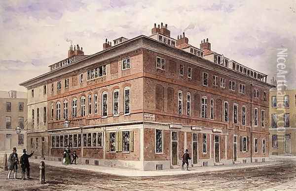 Old House in New Street Square, bequethed by Agar Harding to the Goldsmiths Company, pulled down in 1852 Oil Painting - Thomas Hosmer Shepherd
