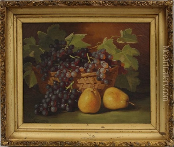 Still-life With Grapes And Pears Oil Painting - John Clinton Spencer