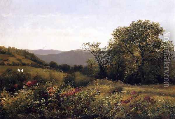 Flowering Field Oil Painting - Jerome B. Thompson