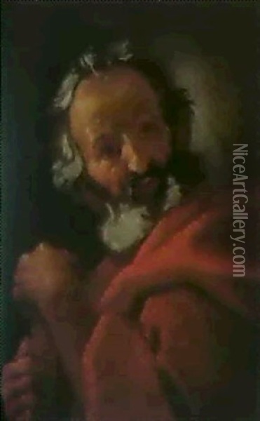 Tete D'apotre Barbu Oil Painting - Francesco Maffei