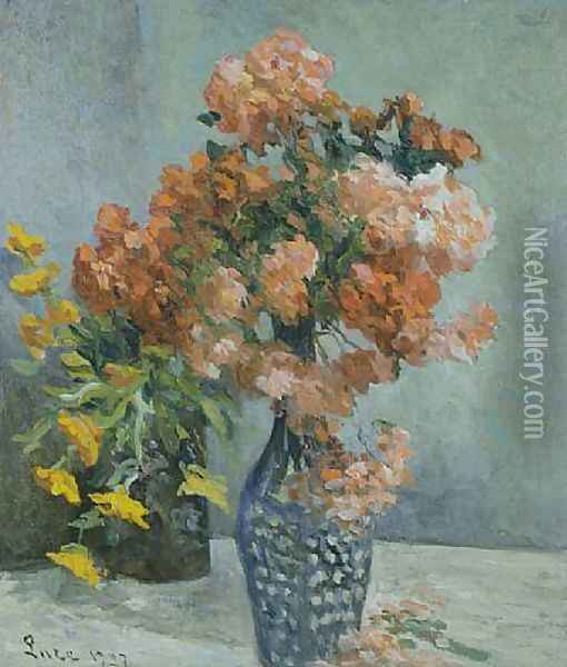 Vase of flowers Oil Painting - Maximilien Luce