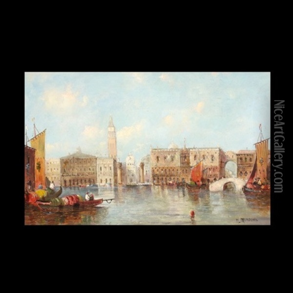 La Grande Canal Oil Painting - William Meadows