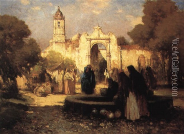 Old Mission San Luis Rey Oil Painting - Edward Percy Moran