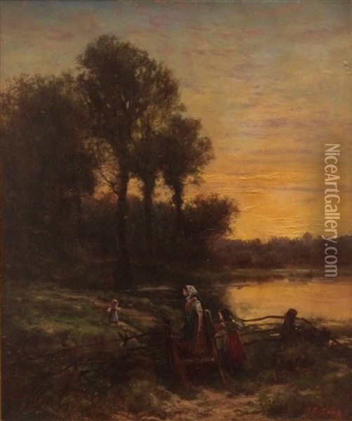 Eventide Oil Painting - James Crawford Thom