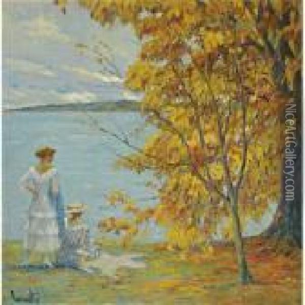 Herbstspaziergang (autumn Walk) Oil Painting - Edward Alfred Cucuel