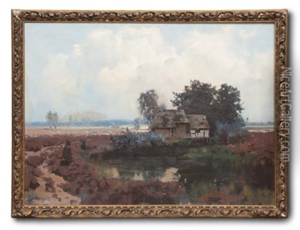 Markische Landschaft Bei Leipzig Oil Painting - Hans Busse