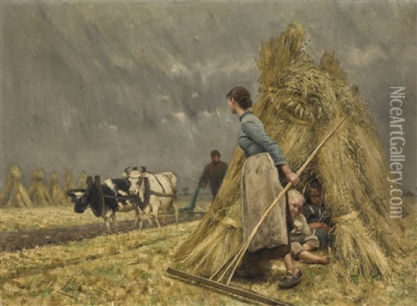 The Haymakers Oil Painting - Emile Claus