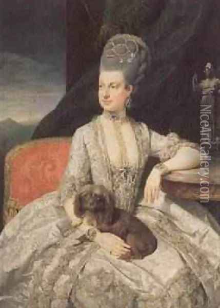 Archduchess Maria Christine Habsburg-Lothringen 1742-98 daughter of Empress Maria Theresa of Austria 1717-80 and Emperor Francis I of Austria Oil Painting - Archduchess of Austria Maria Christine