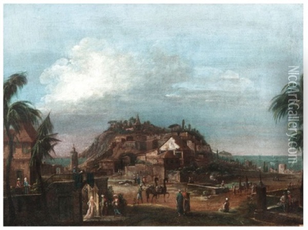 Korfu'da Osmanlilar Oil Painting - Francesco Battaglioli