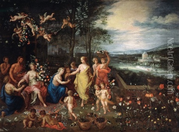 Allegoria Della Primavera Oil Painting - Hendrik van Balen the Elder