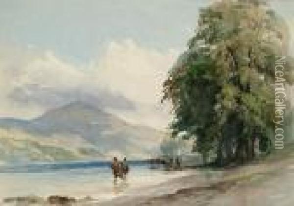 Balie Lake, North Wales Oil Painting - David Hall McKewan