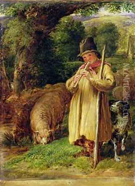 Shepherd Boy 1831 Oil Painting - John Linnell