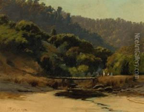 Mouth Of Stony Creek, Lorne Oil Painting - John Robert Mather