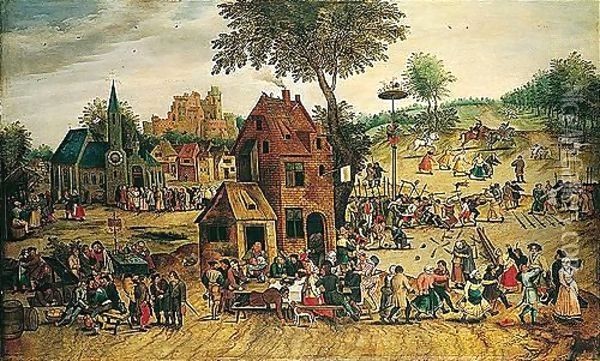 A Village Kermesse Oil Painting - Pieter The Younger Brueghel