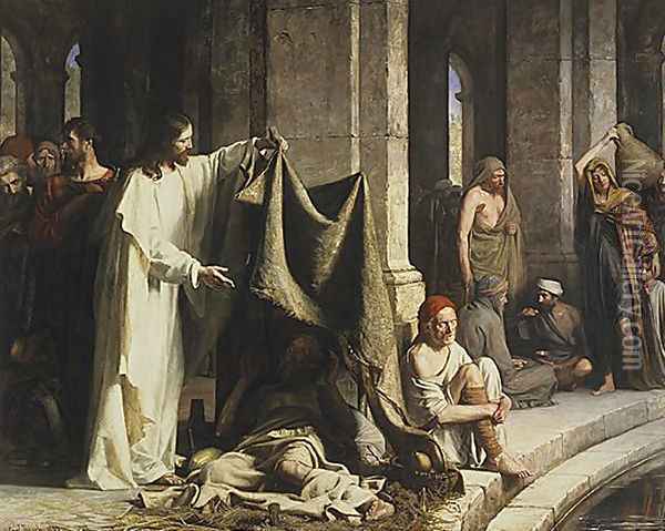 Christ Healing by the Well of Bethesda Oil Painting - Carl Heinrich Bloch