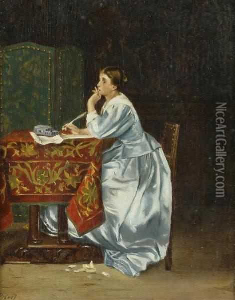 Letter Oil Painting - Ferdinand II Piloty