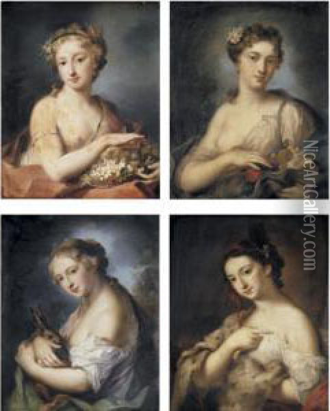 The Four Seasons Oil Painting - Rosalba Carriera