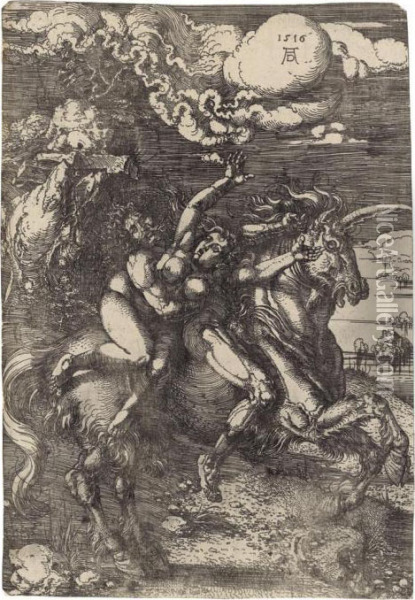 The Abduction Of Proserpina Oil Painting - Albrecht Durer