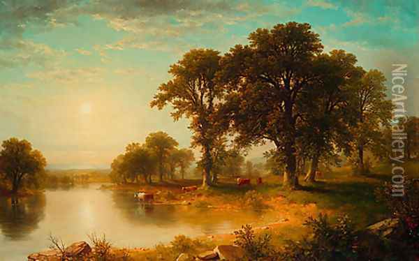 Summer Afternoon Oil Painting - Asher Brown Durand