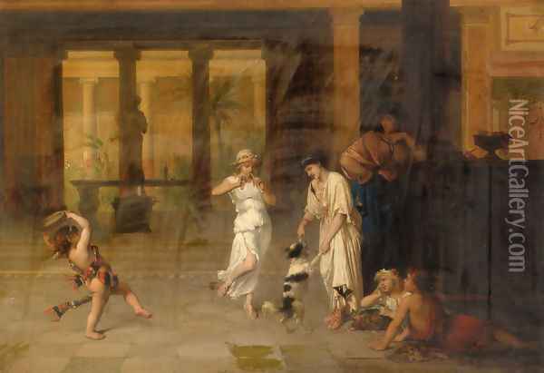 A Classical Concert Oil Painting - Pierre Oliver Joseph Coomans