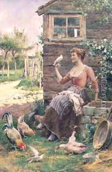 The Farmers Daughter Oil Painting - Arthur Augustus II Glendening