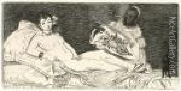 Olympia (harris 53) Oil Painting - Edouard Manet