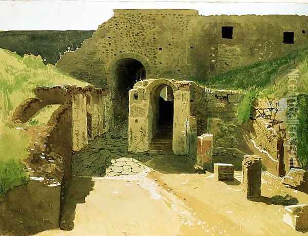 Italian Ruins, 1876 Oil Painting - Ivan Nikolaevich Kramskoy