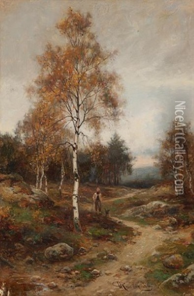 Ghillie On A Country Path Oil Painting - Allan Ramsay