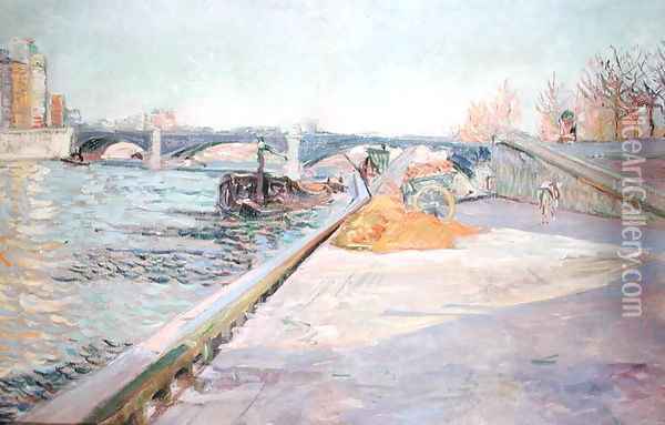 Paris, Quai de la Tournelle, 1886 Oil Painting - Paul Signac