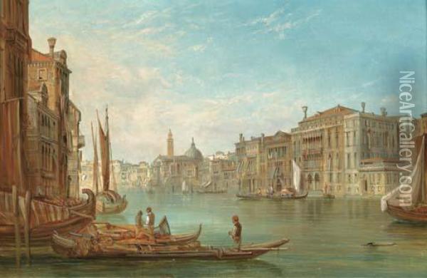The Grand Canal, Venice Oil Painting - Alfred Pollentine