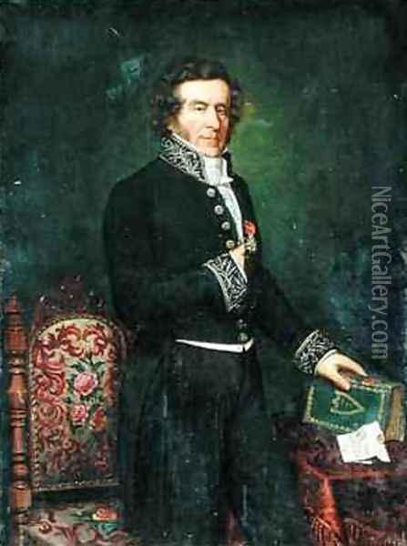 Pierre Calemard de La Fayette 1783-1873 Oil Painting - Emile Giraud