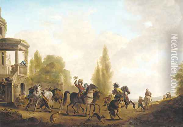 A hawking party 2 Oil Painting - Philips Wouwerman