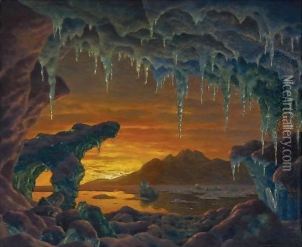 Arctic Grotto Oil Painting - Ivan Fedorovich Choultse