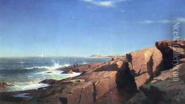 Rocks at Nahant 2 Oil Painting - William Stanley Haseltine