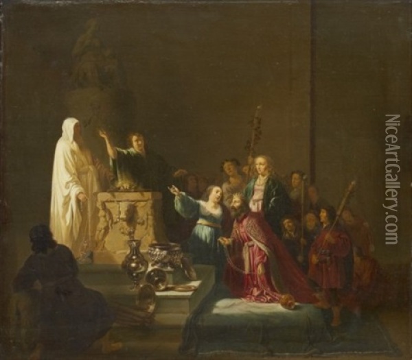 Salomos Avgudadyrkan Oil Painting - Willem De Poorter