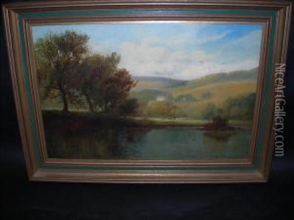 River Scenes Apair Oil Painting - Thomas, Tom Seymour