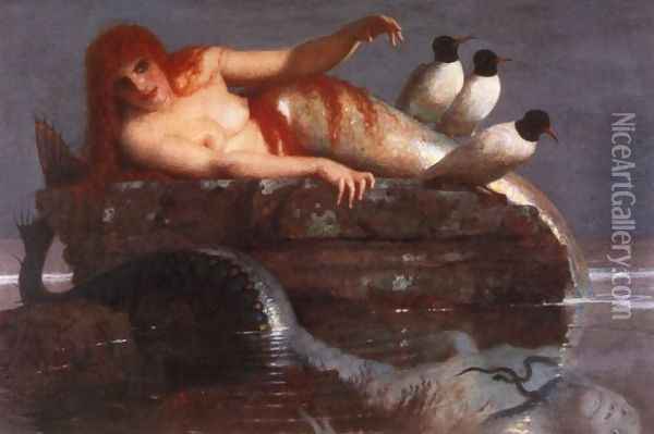 Calm Sea 1887 Oil Painting - Arnold Bocklin