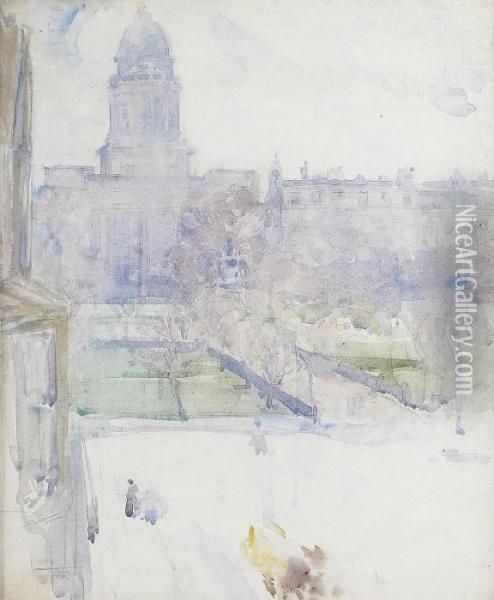 Charlotte Square Oil Painting - Francis Campbell Boileau Cadell