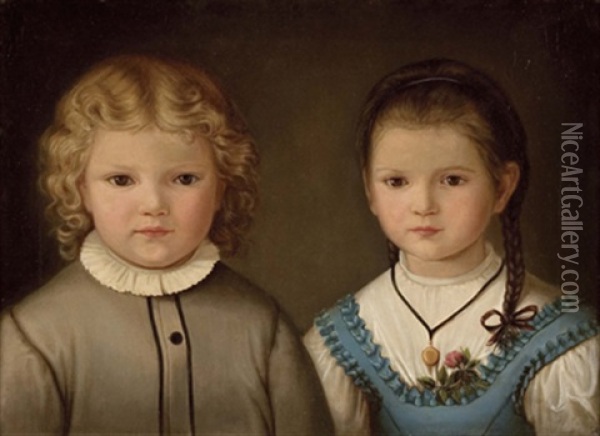 Die Geschwister Maria Und Peter Von Stadl Oil Painting - Maria von Stadl