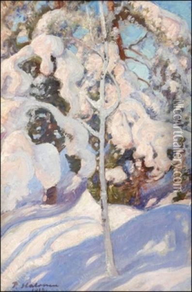 Kevattalvea Oil Painting - Pekka Halonen