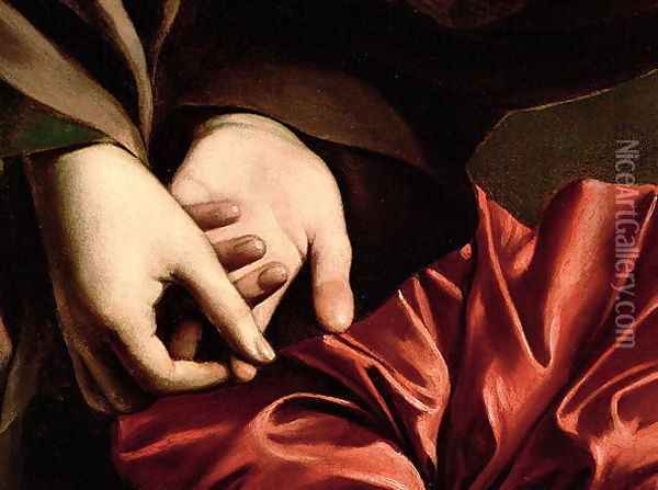 The Conversion of the Magdalen, 1597-98 (detail) Oil Painting - Caravaggio
